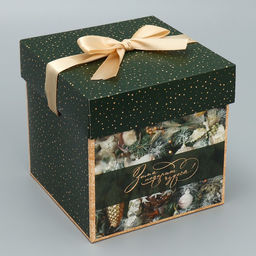 Коробка складная Зима подарит чудеса, 15 15 15 см
