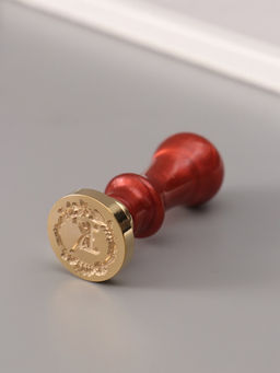 Печать для сургуча с пластиковой ручкой «Венок с буквой K», 2.5×2.5×6.3 см