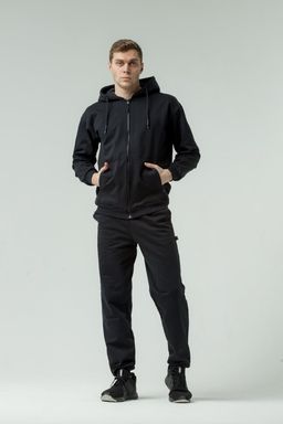 265ПМ Костюм мужской на молнии, черный (3хнитка петля) - Knitka wear фото 3