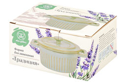 Форма для запекания с крышкой 200 мл 14.3*10.3*8.2 см "Традиция" круглая мятный