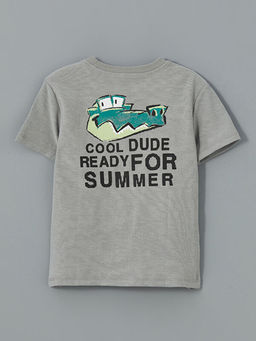 Bisiklet Yaka Bask?l? Erkek ?ocuk Ti??rt 2li