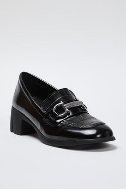 Trendyol Shoes Siyah Antik Toka Detayl? Kroko Blok Topuk Kad?n Topuklu Ayakkab? TAKSS25TO00037 - Trendyolmilla фото 6
