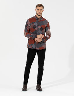 Siyah Slim Fit Kadife Kanvas Pantolon