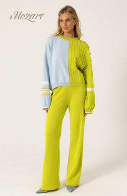 SS-2545 Брюки трикотажные женские киви - Mozart фото 4