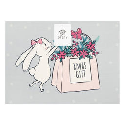 Новогодняя салфетка на стол "Xmas gift", ПВХ, 40*29 см