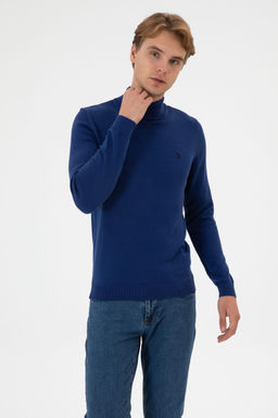 Erkek Slim Fit Bo_azl_ _ndigo Basic Kazak - U.s. polo assn фото 3