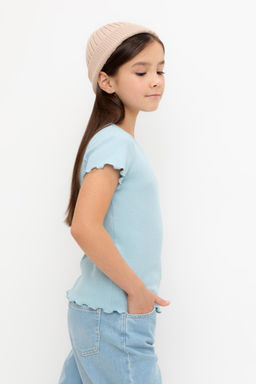 КР 301989-1/голубой фуфайка (футболка) для дев