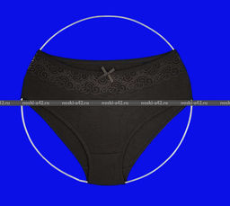 Цена за 3 шт. Трусы женские Турция с кружевом высокая посадка Неделька - 3 шт. №8 ЧЕРНЫЕ р. 2XL (50-52)