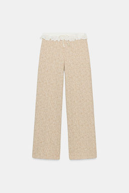 PANTAL?N ESTRUCTURA VOLANTES / Crudo / Marr?n