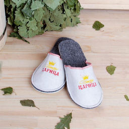 Тапочки для бани и сауны «Царица», войлок