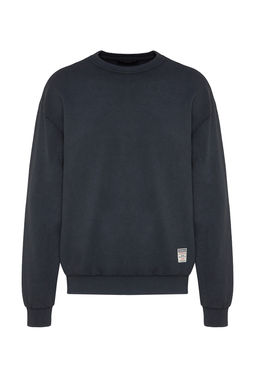 TRENDYOL MAN Yesil %100 Pamuk Premium Oversize/Genis Kesim Eskitme/Soluk Efektli Sweatshirt TMNAW24SW00021 - Trendyolmilla фото 8