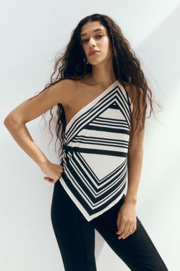 Top de un hombro efecto pa?uelo - H&m фото 2