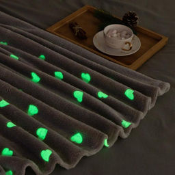 Плед светящийся в темноте Этель Love 200х220 см, 100% п/э, корал-флис, 220 гр/м2  фото 2