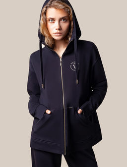 VILATTE / Худи на молнии из петельчатого футера-трехнитки