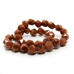 Браслет из камня 6мм с огранкой Авантюрин коричневый поможет сберечь красоту и шарм