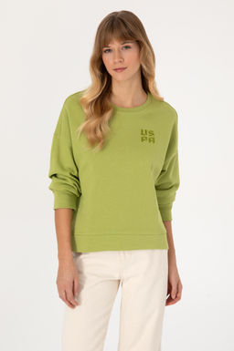 Kad_n F_st_k Ye_ili Bisiklet Yaka Basic Sweatsh_rt