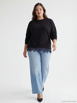 Wideleg Kad?n Jean Pantolon