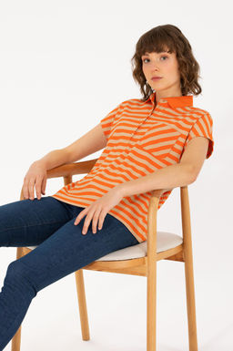 U. S. Polo Assn Женская футболка с воротником-поло Brick