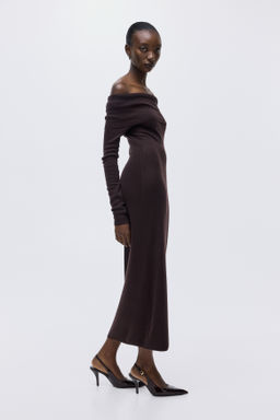 Vestido off-the-shoulder - H&m фото 6