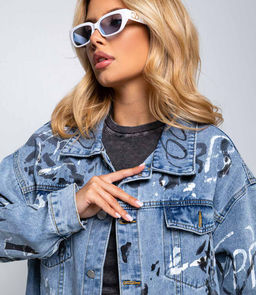 Джинсовая куртка #КТ23017, голубой