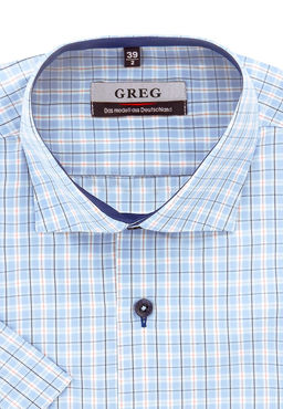 Сорочка мужская короткий рукав GREG 255/109/523/Z/1