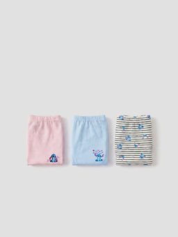 Stitch Bask?l? K?z ?ocuk Boxer 3l?