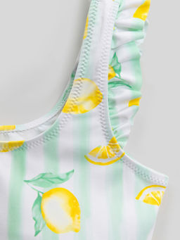 ACOOLA / Костюм купальный детский для девочек Missuri желтый принт  фото 3