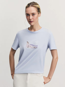 Футболка из хлопка с принтом / Zarina