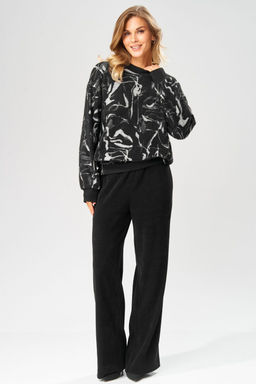 Джемпер LAIKONY 104 черно-серый  фото 3