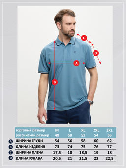 Поло муж. F511-07-065 l.blue - Fine joyce фото 11