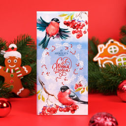 Шоколад молочный новогоднийЗимние Снегири, 90 г