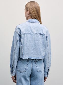 Джинсовая куртка на пуговицах / Zarina  фото 5