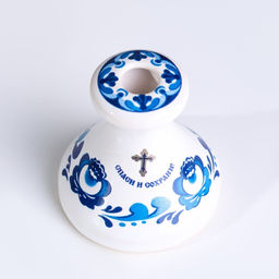 Цена за 2 шт. Подсвечник конус Гжель, керамика - Simaland фото 3