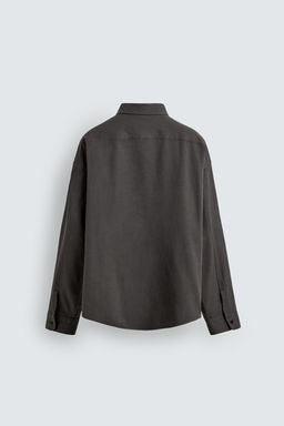 CAMISA FLUIDA RELAXED FIT / Gris oscuro - Zara фото 8