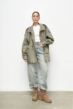 Куртка-реглан на кулиске Olive