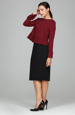 Романтичная блузка спелая вишня - Donna saggia фото 4