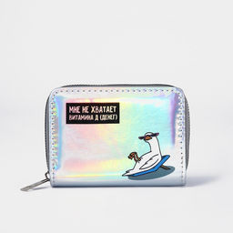 Кошелёк с голографическим эффектом Мне не хватает витамина Д, 12.5х9х2 см - Nazamok фото 3