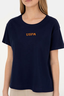 Женская темно-синяя футболка с круглым вырезом - U.s. polo assn фото 13