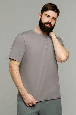 Арт. 67114/10 Футболка мужская 48-58 (6 шт) Цвет:серо-бежевый