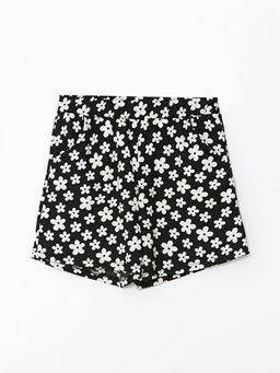 Beli Lastikli ?i?ekli K?z ?ocuk ?ort