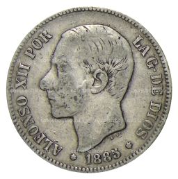 5 песет 1885 года Испания