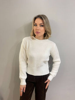 K13561 Джемпер (вязаный трикотаж) БЕЛЫЙ