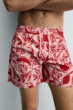 MID-LENGTH FRUIT PRINT SWIMMING TRUNKS - Zara фото 6