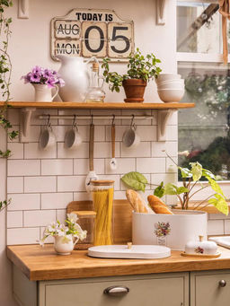 НАБОР AGNESS FLORAL MOOD 2В1 ХЛЕБНИЦА 34*20*18 СМ, БАНКА ДЛЯ СЫПУЧИХ 12*17,5 СМ 3 ШТ  фото 9