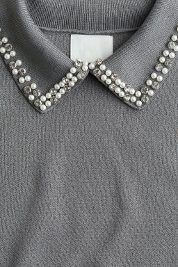 Top de punto con cuello decorativo - H&m фото 8