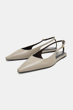 LEATHER SLINGBACK SHOES