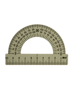 Цена за 10 шт. Транспортир металлический Calligrata, 10 см, 180°