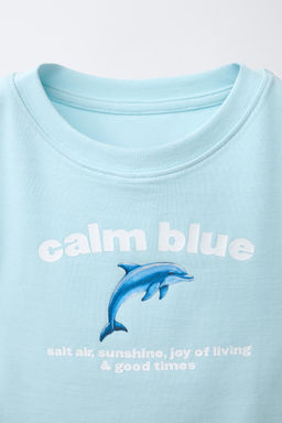 CAMISETA ESTAMPADO ANIMAL / Azul