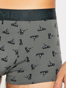 Трусы мужские боксеры мультипак (2 шт.) в серо-черных оттенках с принтом собаки собаки на камне +черный 411124-2 - Mark formelle фото 3