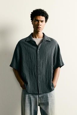 CAMISA RELAXED FIT RELIEVE / Azul - Zara фото 2